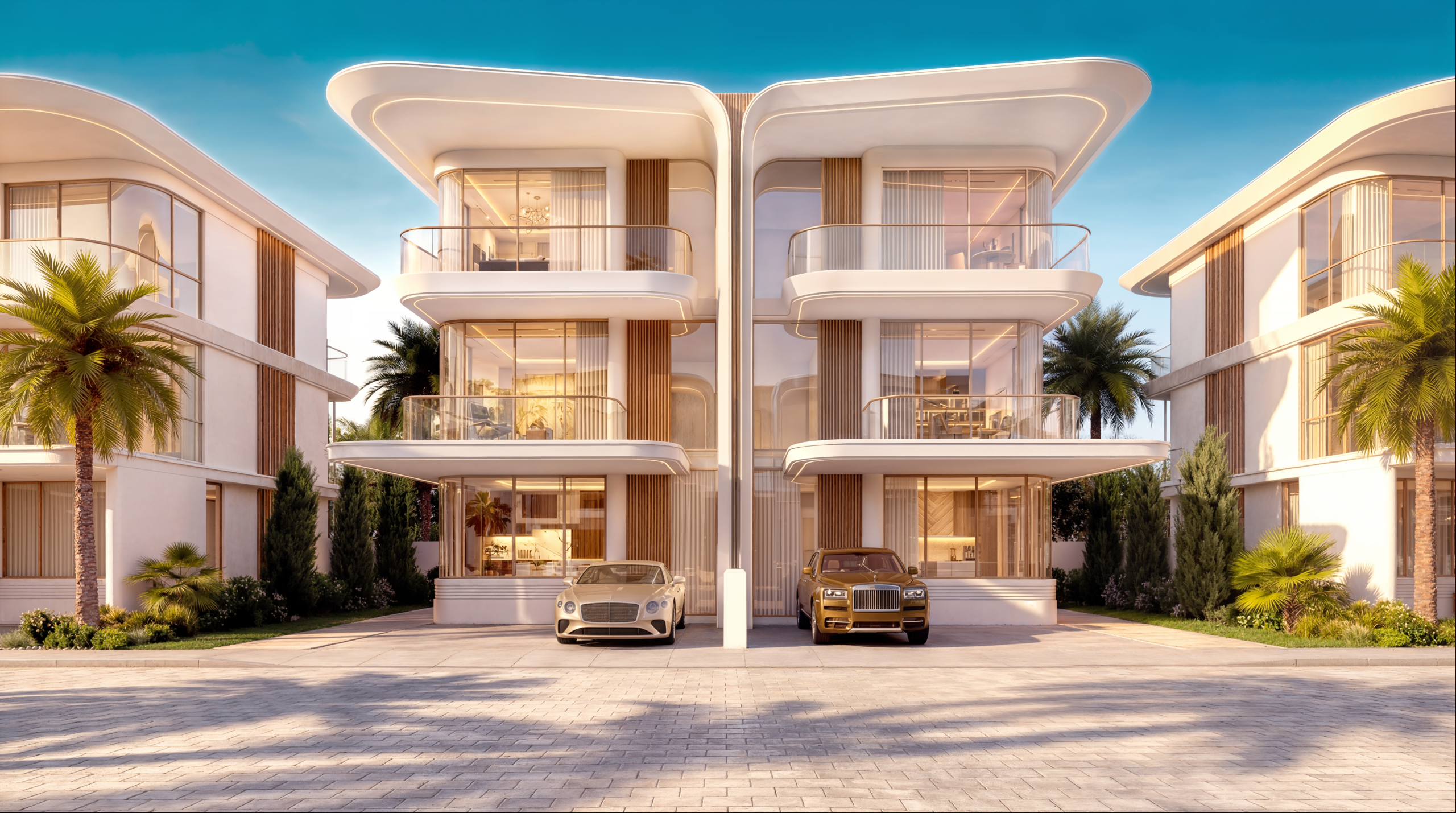 Greenz by Danube twin-villa exterior in Dubai Academic City
