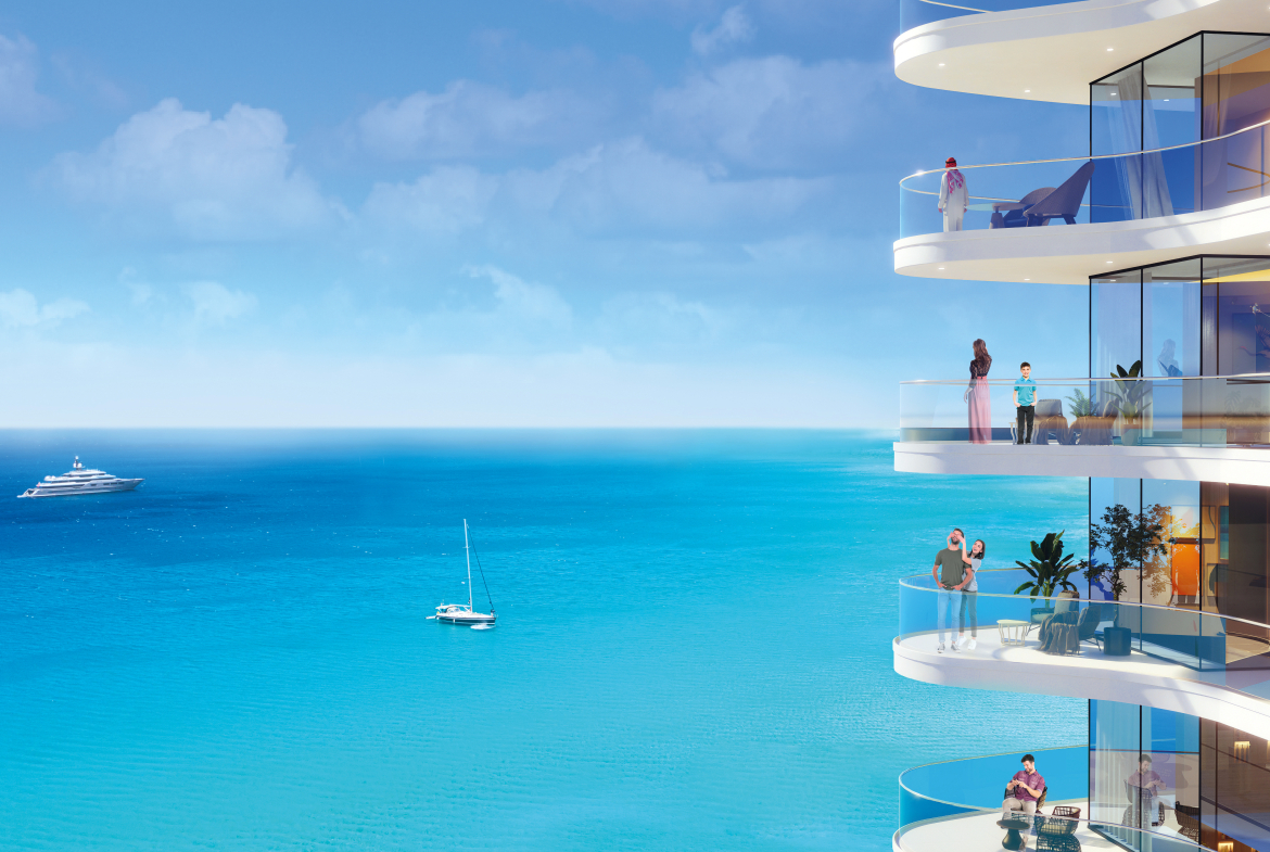 Arabian Gulf view from an Oceanz 3 residence balcony