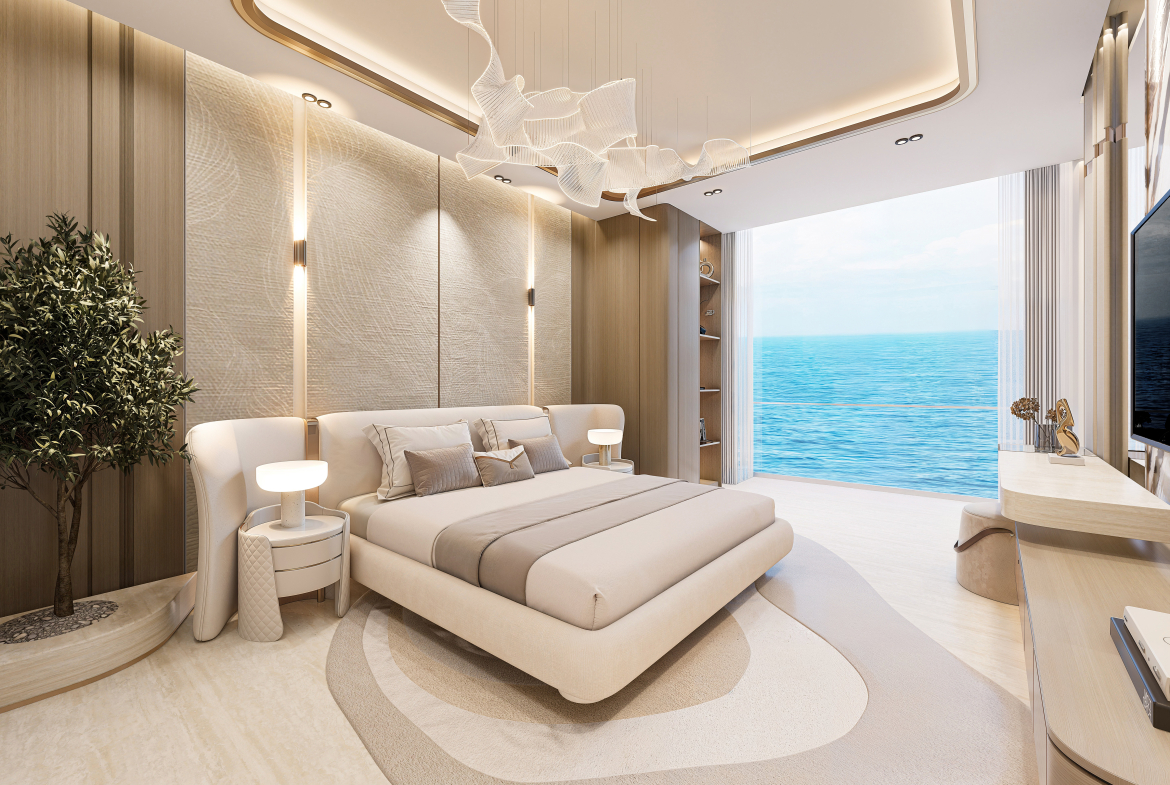 Bedroom interior at Breez by Danube