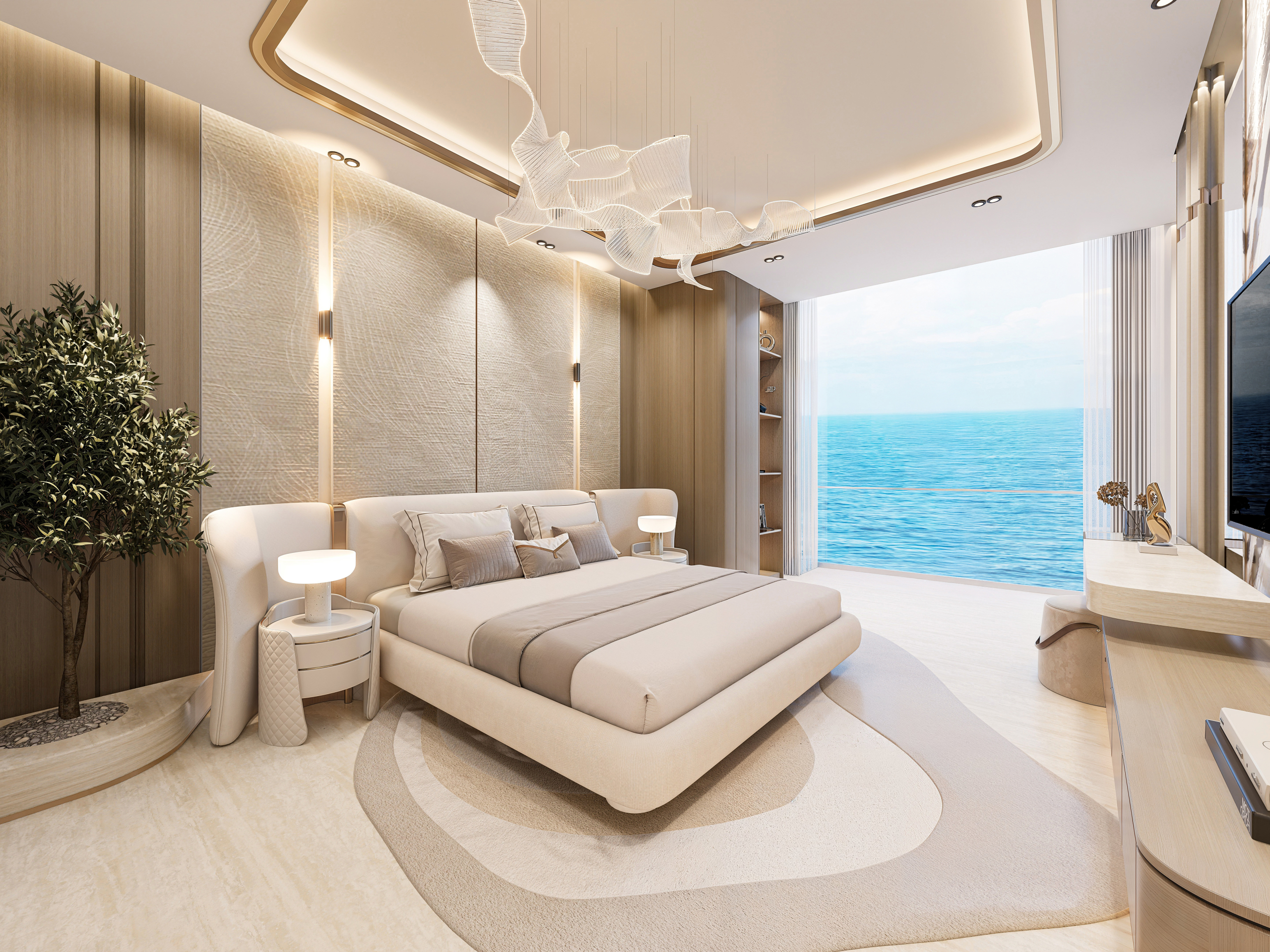 Bedroom interior at Breez by Danube