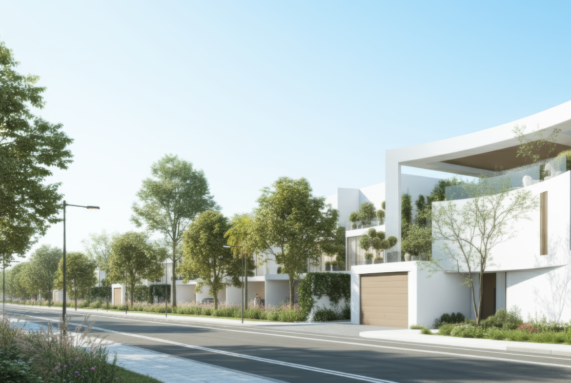 Contemporary Lunaya by Zaya villa beside a landscaped street