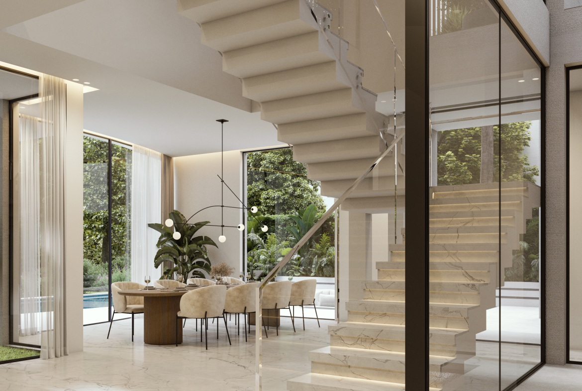 Dining room in a Lunaya residence