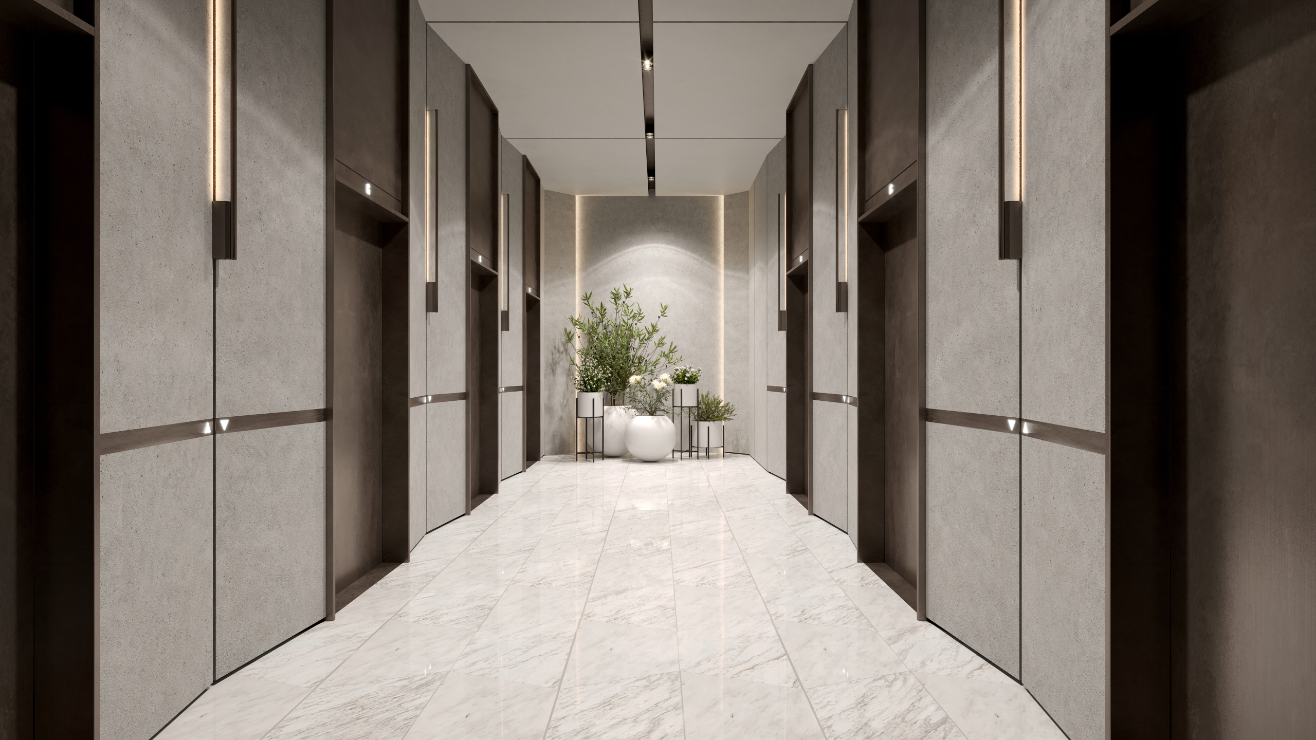 One River Point lift lobby