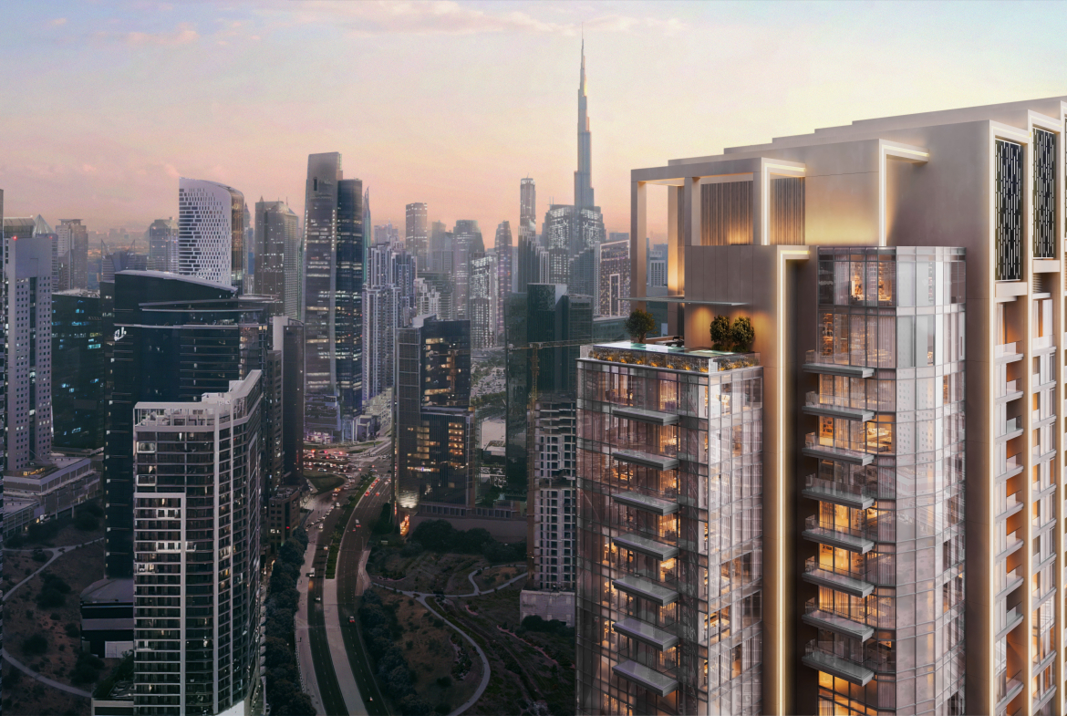 One River Point rooftop and tower facade