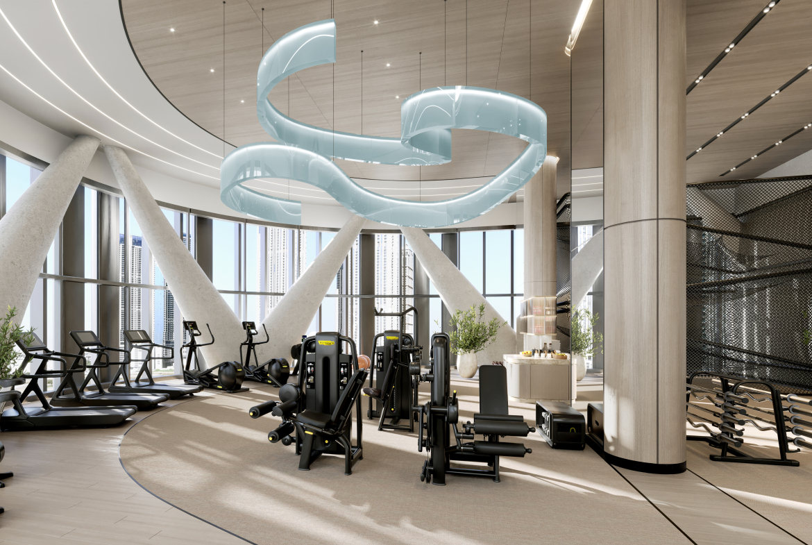 Fitness studio at One River Point