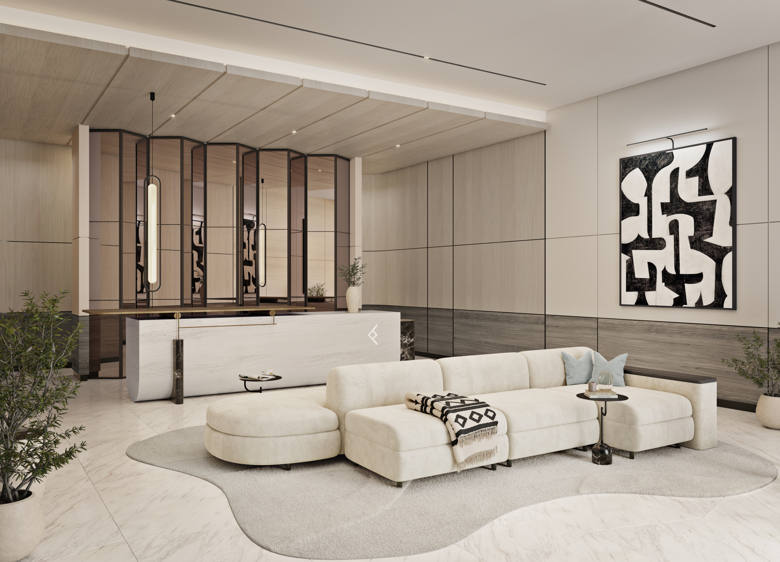One River Point lobby reception