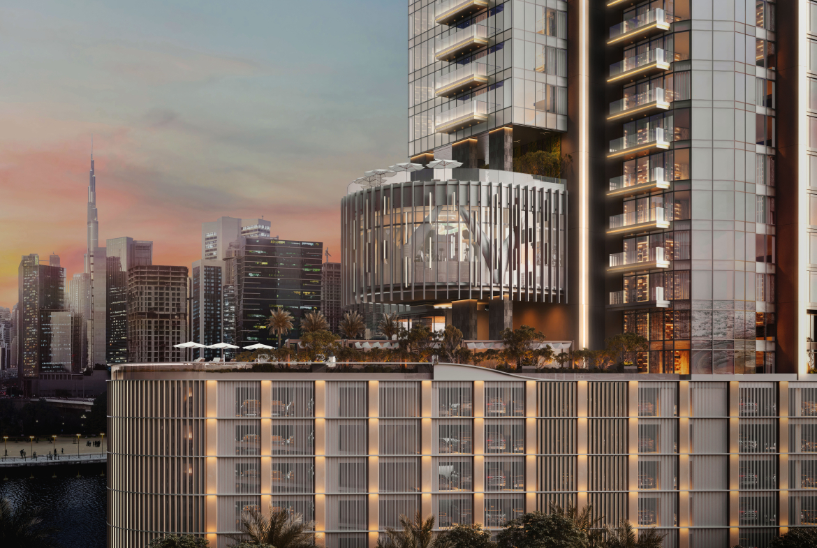 One River Point landscaped podium