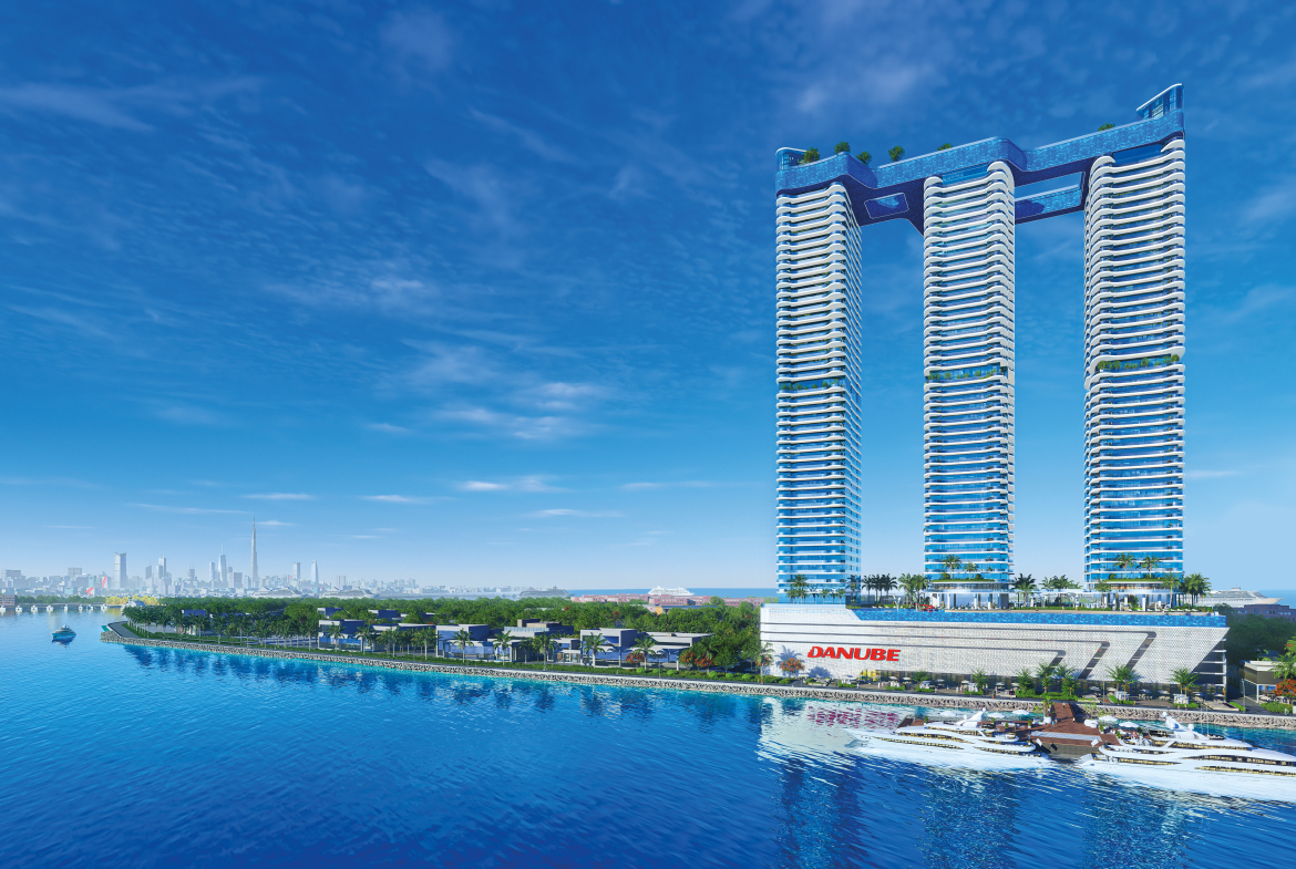 Oceanz 3 towers beside the waterfront in Dubai Maritime City