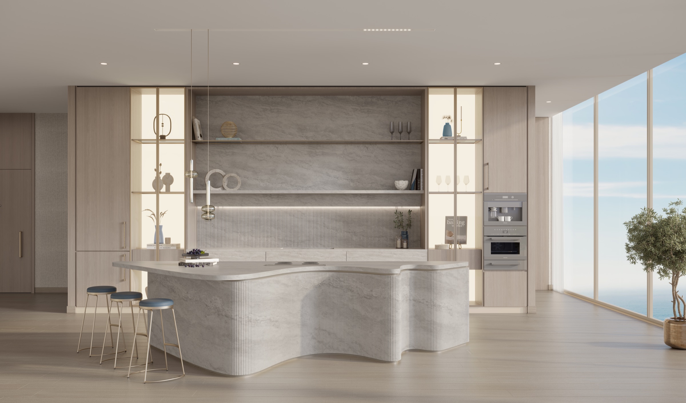 The Meriva Collection — Penthouse Kitchen Penthouse kitchen interior at The Meriva Collection, Dubai Islands