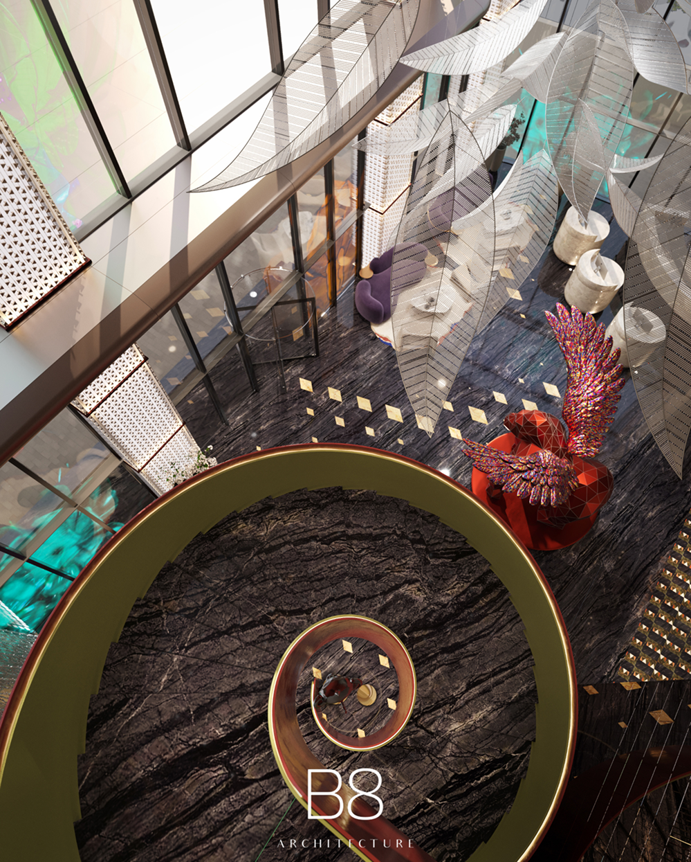NH Collection Al Marjan Island hotel and residence arrival lobby