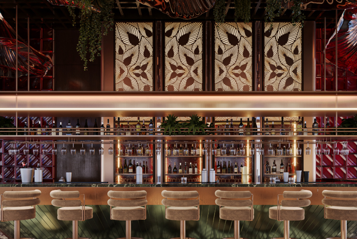 NH Collection Al Marjan Island pool bar interior