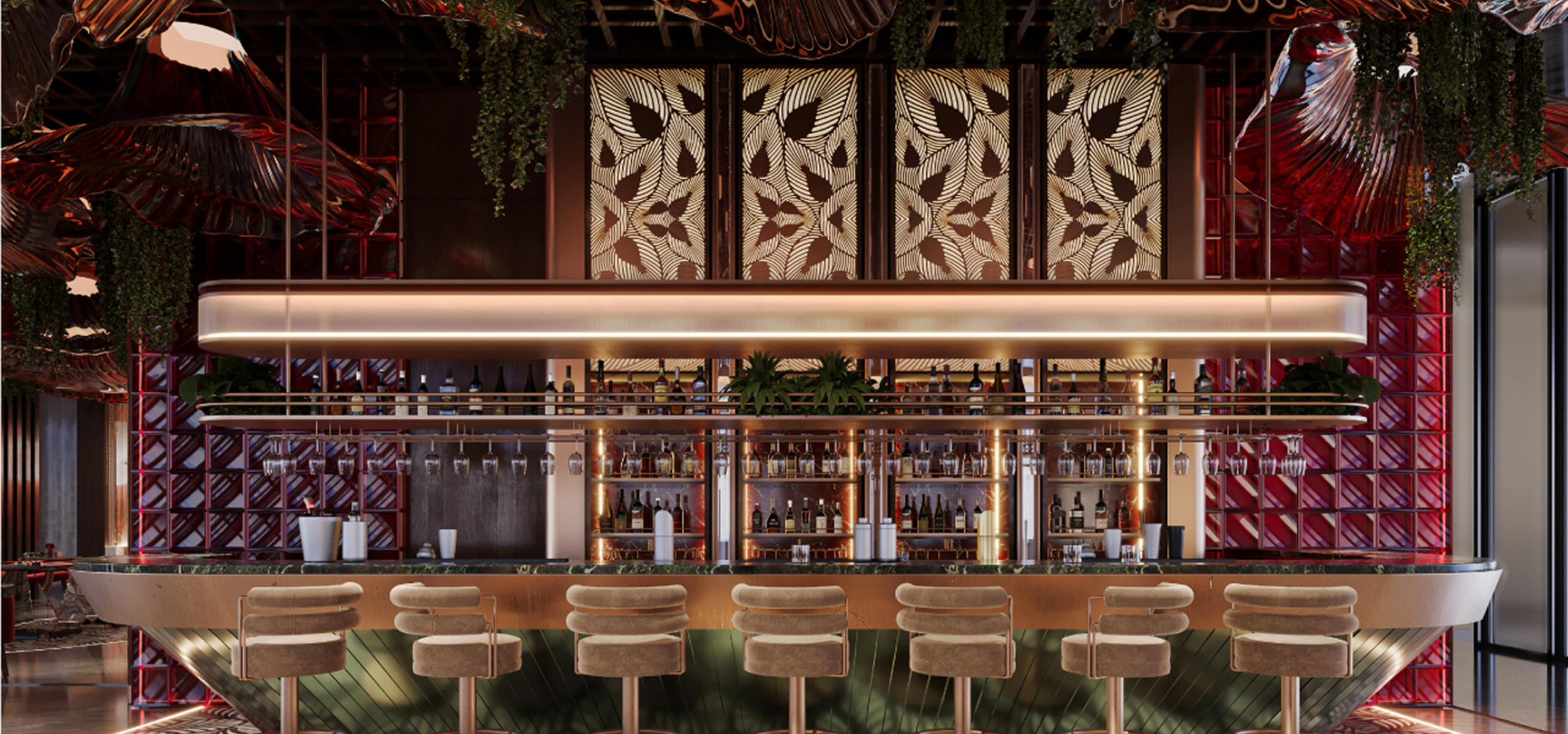 NH Collection Al Marjan Island pool bar interior
