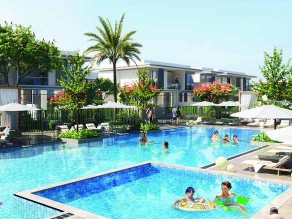 Falcon Island community swimming pool in Ras Al Khaimah
