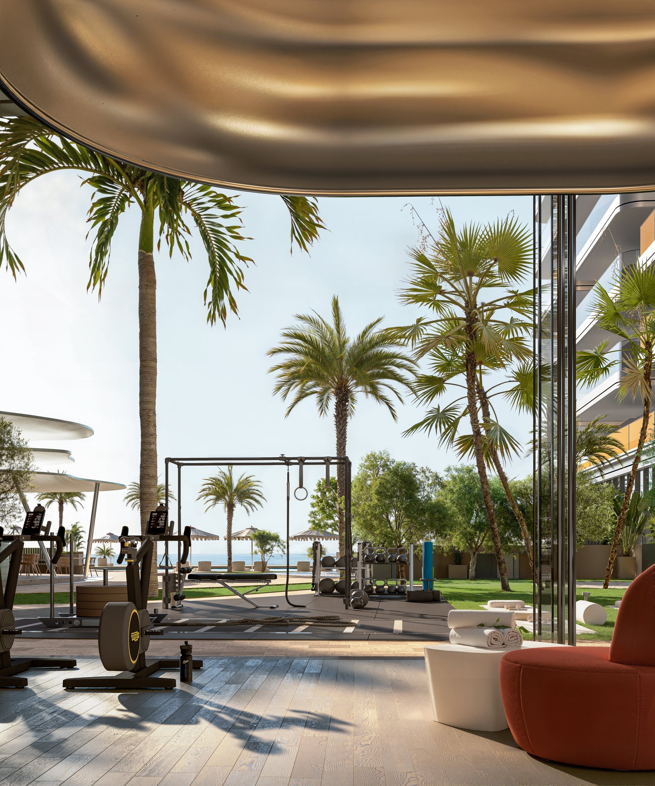 Gym Outdoor 4 Bedroom Luxury Residence — Mondrian AlMarjan Island Residences