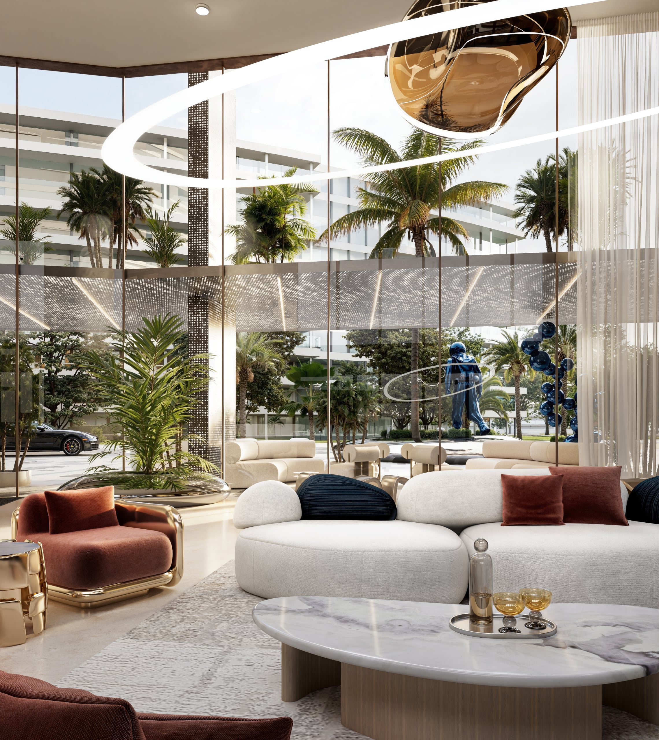Lobby 4 Bedroom Luxury Residence — Mondrian AlMarjan Island Residences