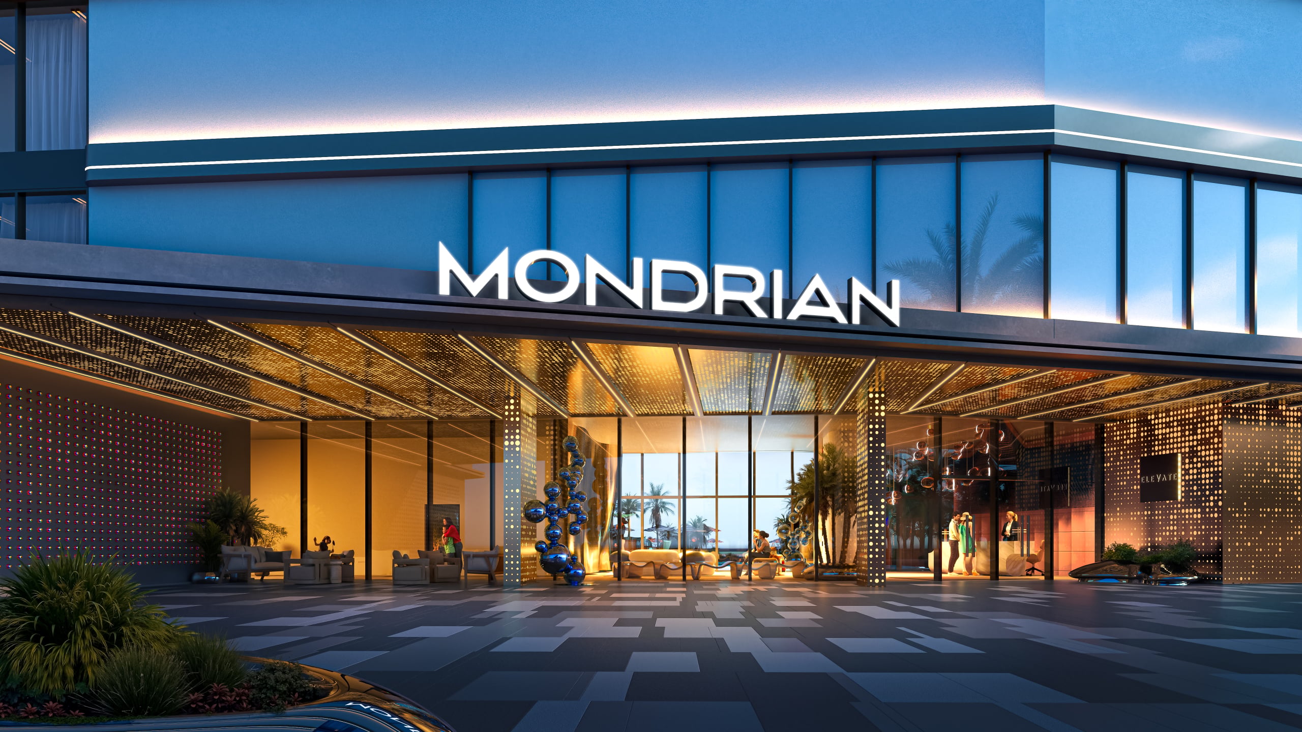 Mondrian Entrance 2 4 Bedroom Luxury Residence — Mondrian AlMarjan Island Residences