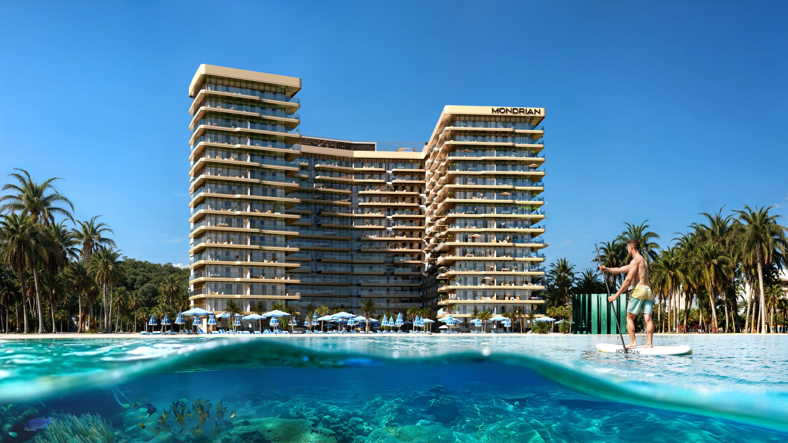 Mondrian Exterior – Beach 4 Bedroom Luxury Residence — Mondrian AlMarjan Island Residences