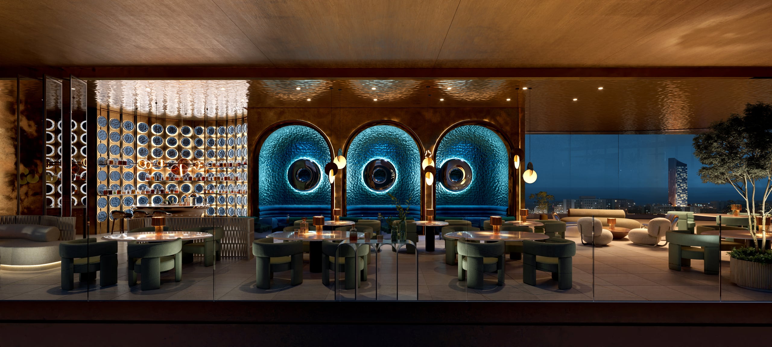 Mondrian Sky Lounge 4 Bedroom Luxury Residence — Mondrian AlMarjan Island Residences