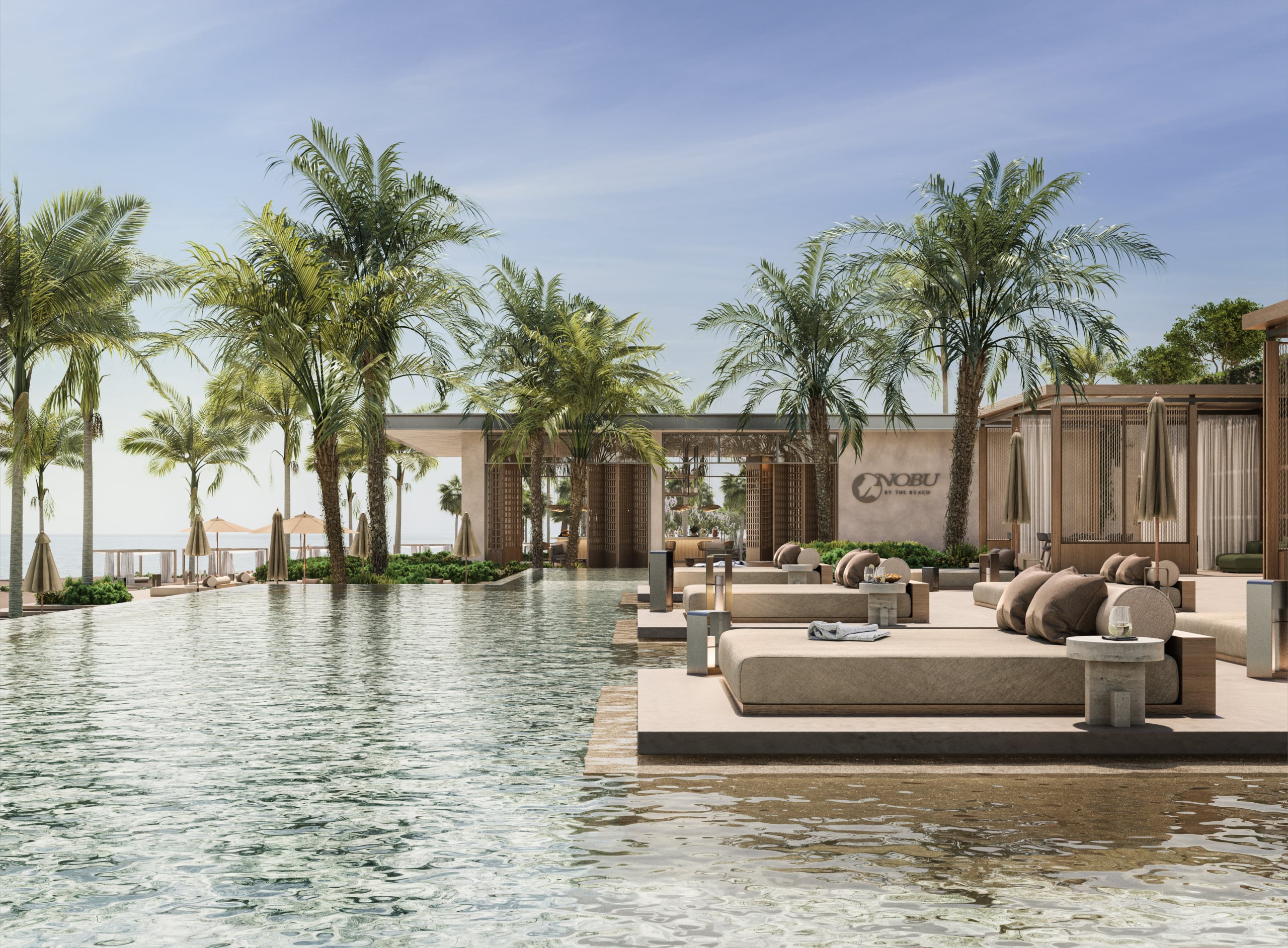Nobu By The Beach_Day_Updated Logo 4 Bedroom Luxury Residence — Nobu Residences,Al Marjan Island