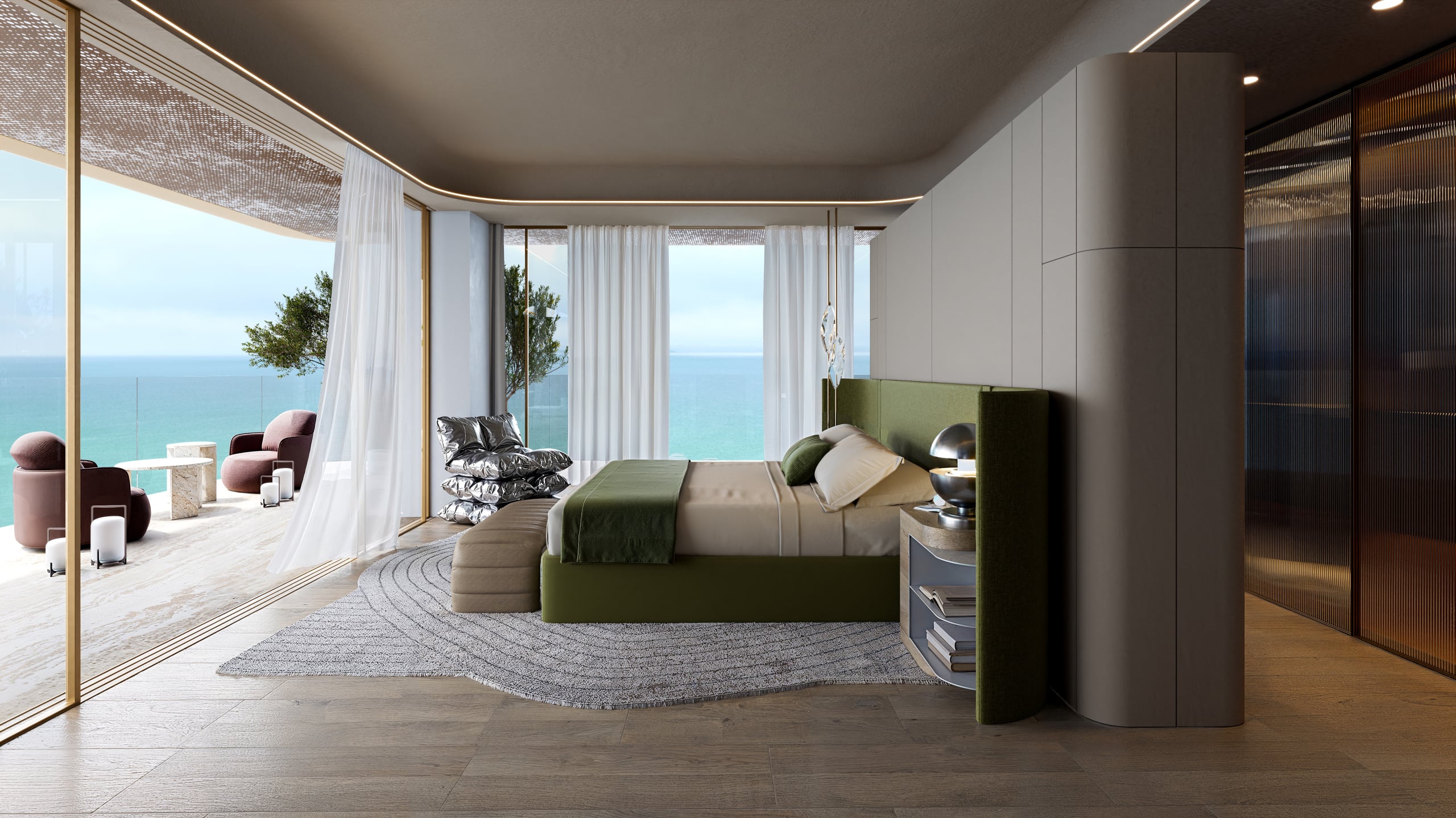 Penthouse Bedroom 4 Bedroom Luxury Residence — Mondrian AlMarjan Island Residences
