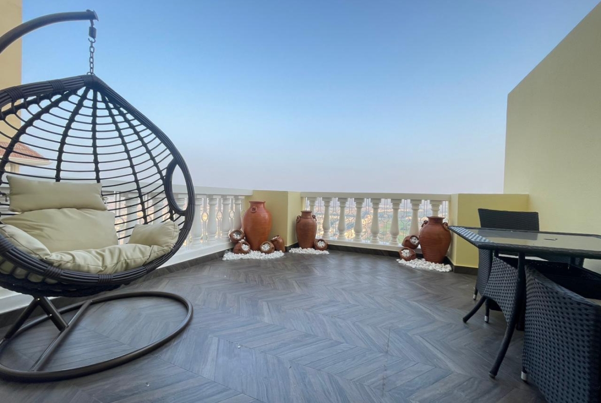 Studio Apartment | Huge Balcony | Golf & Lagoon Views – Al Hamra Village