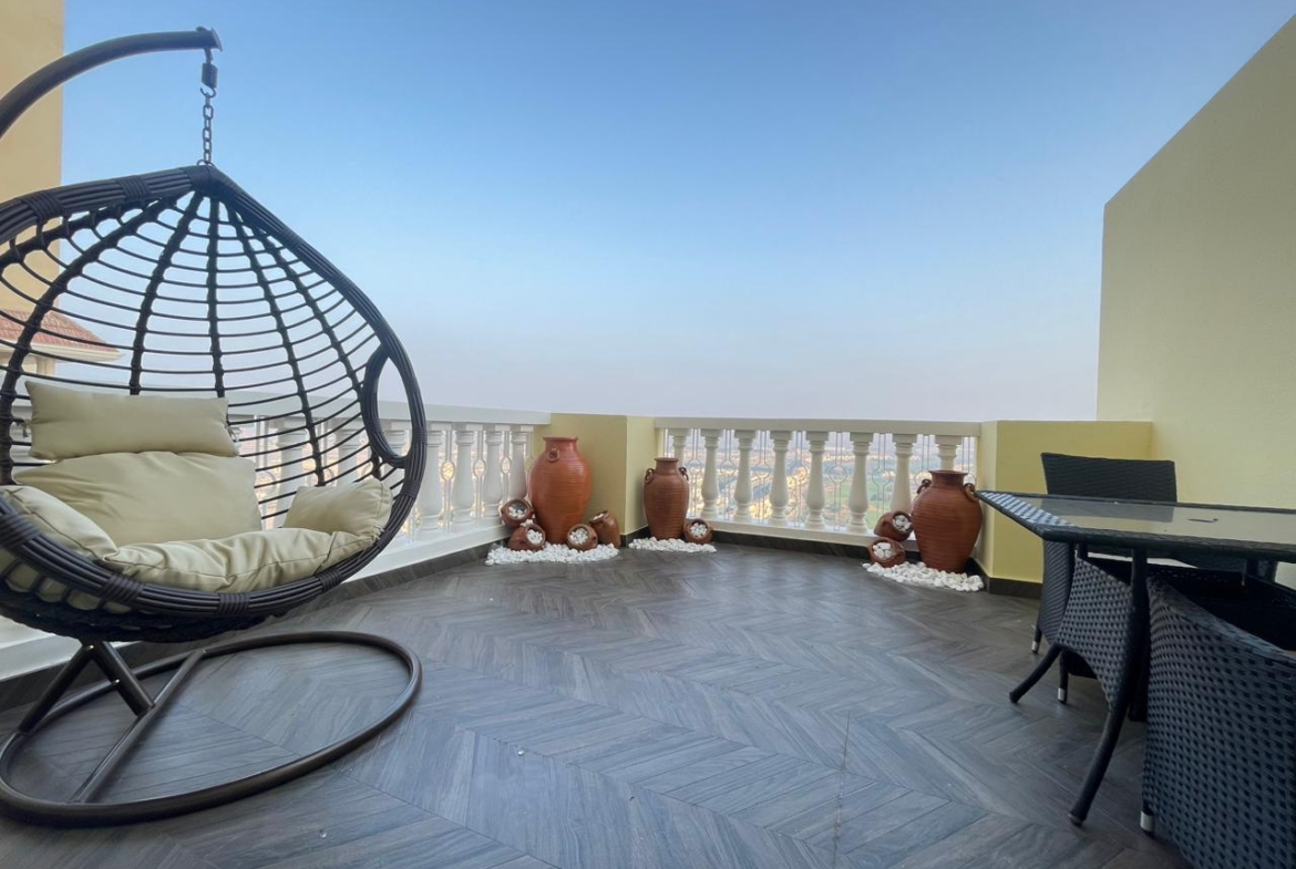 Studio Apartment | Huge Balcony | Golf & Lagoon Views – Al Hamra Village