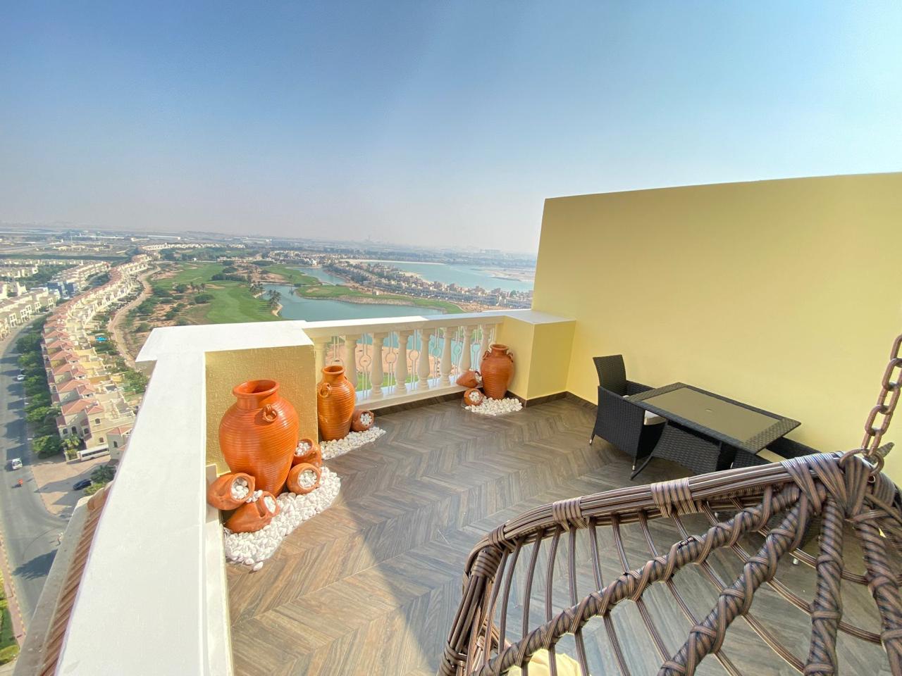 Studio Apartment | Huge Balcony | Golf & Lagoon Views – Al Hamra Village