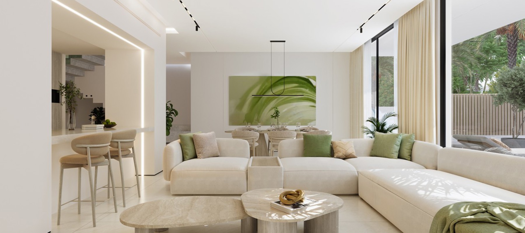 Contemporary interior design at Aila Homes