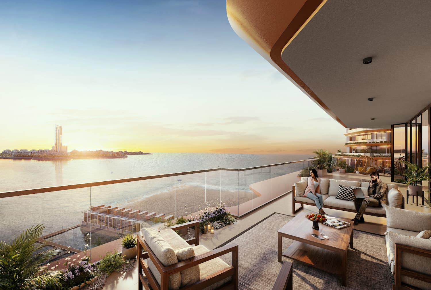 Balcony view at Al Hamra Waterfront in Al Hamra Village