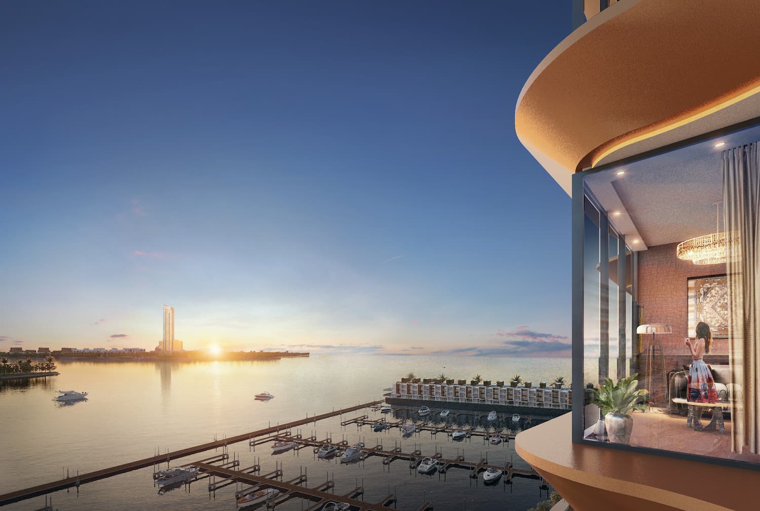 Al Hamra Waterfront residence interior
