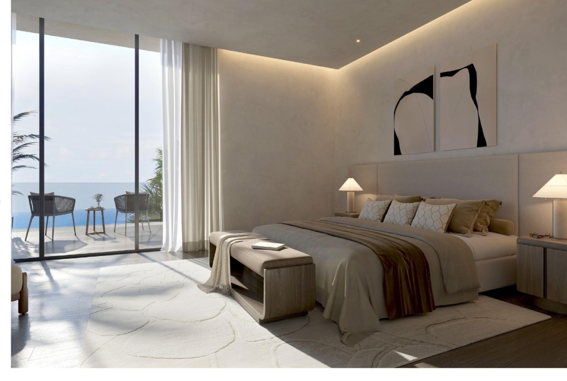 Anantara Mina villa bedroom interior rendering