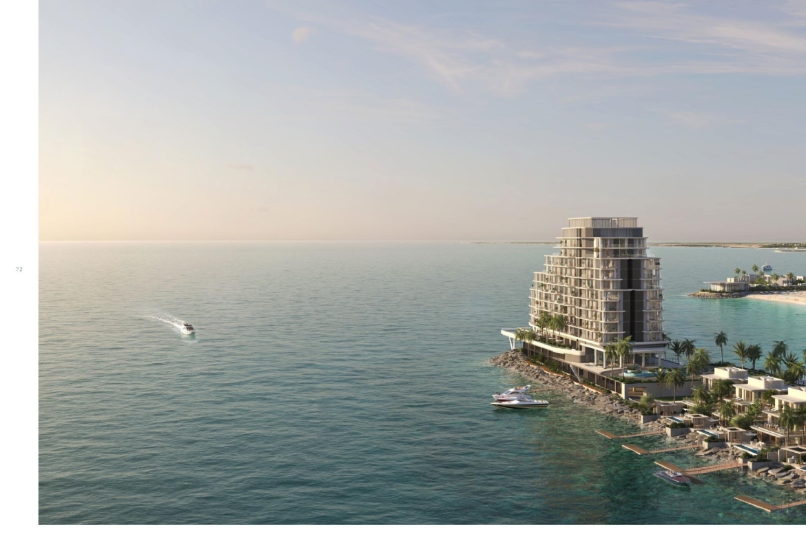 Anantara Mina Residences waterfront aerial rendering