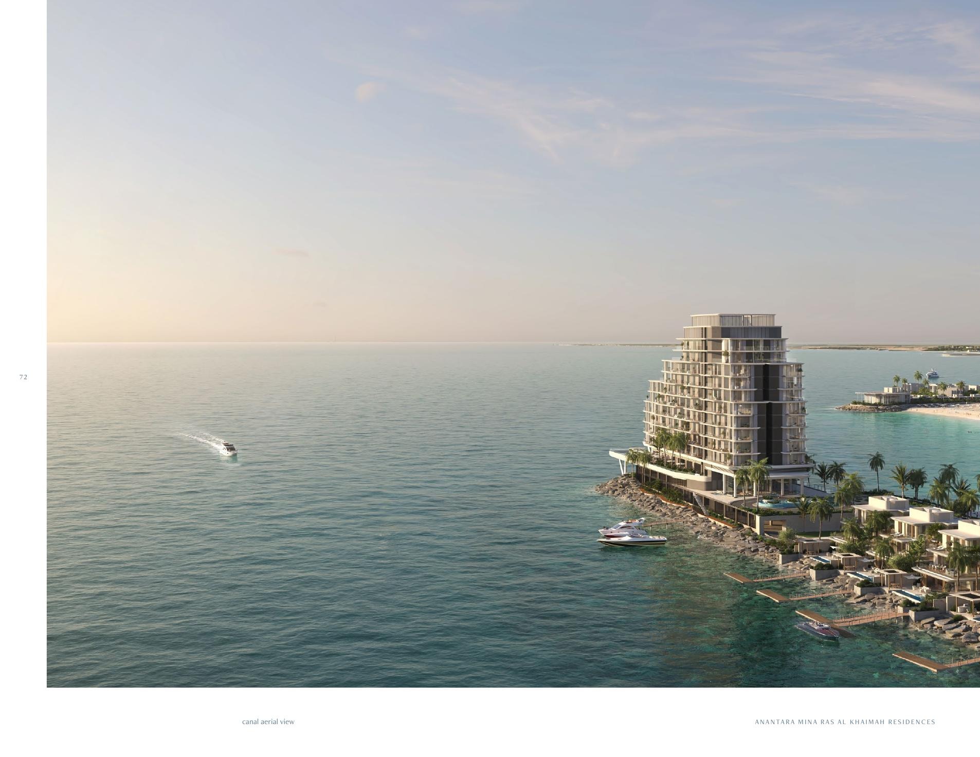Anantara Mina Residences waterfront aerial rendering