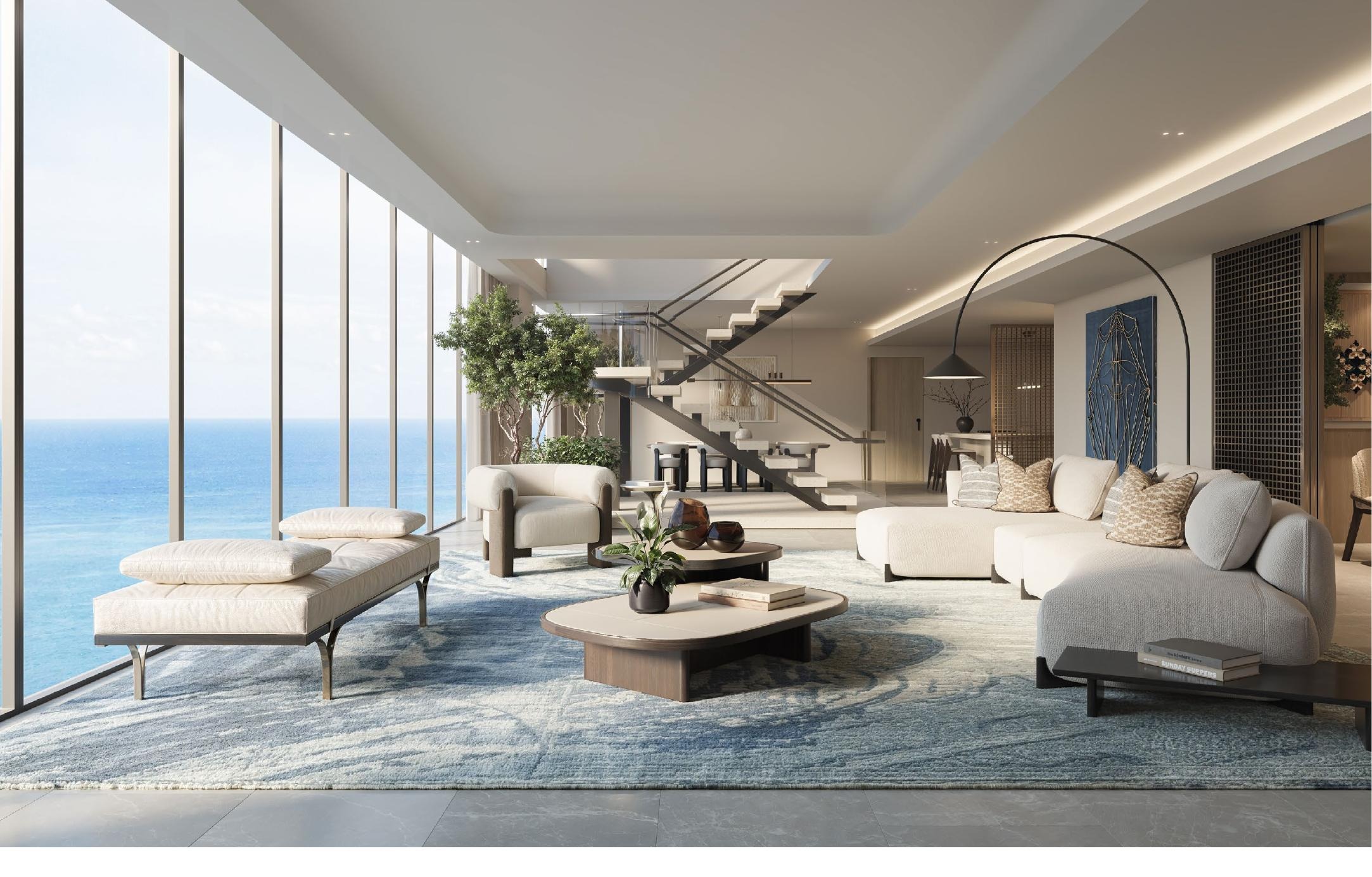 Anantara Mina apartment living room interior rendering
