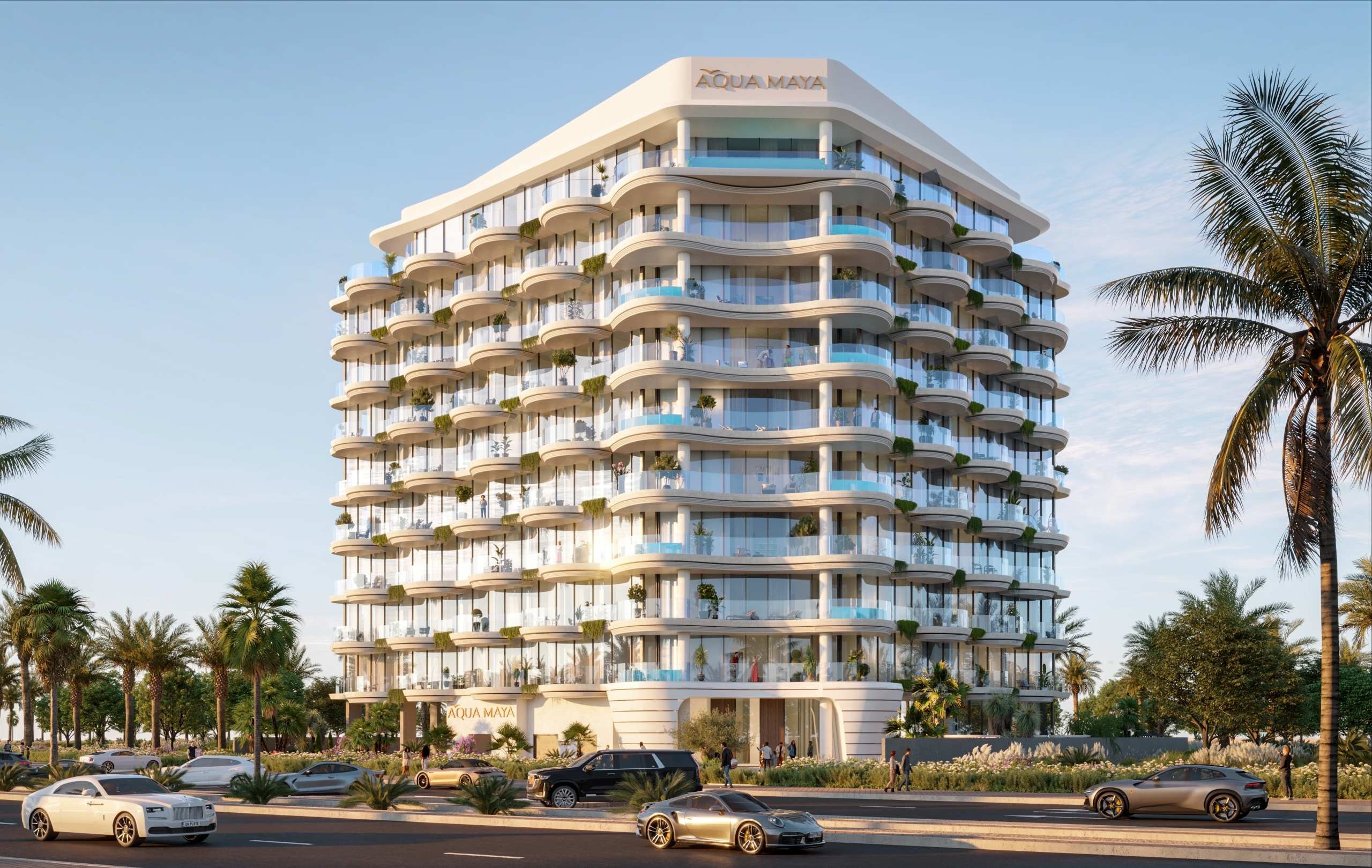 Aqua Maya by BNW Developments waterfront exterior on Al Marjan Island