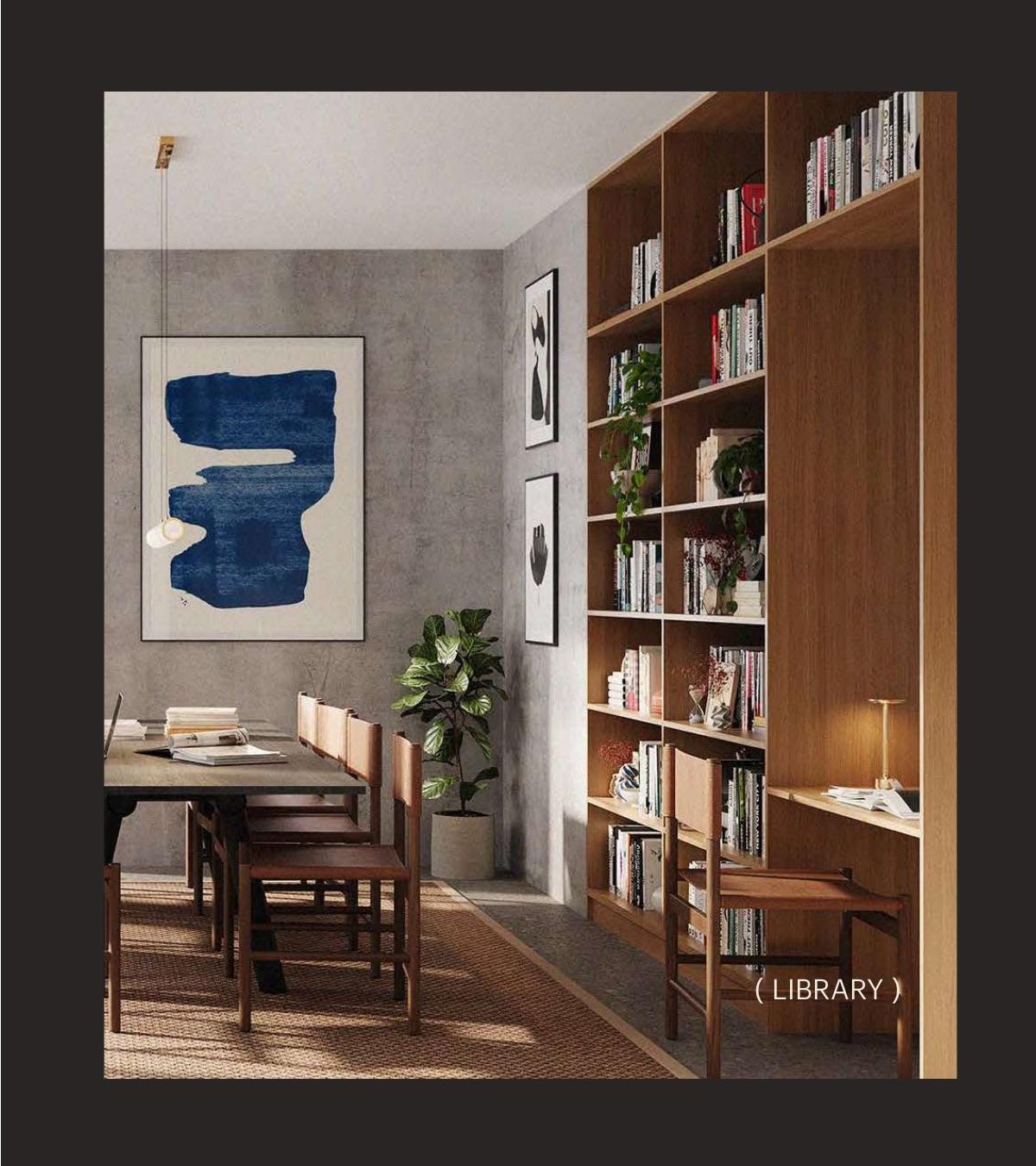 ENTA library and workspace ENTA Mina resident library and flexible workspace interior