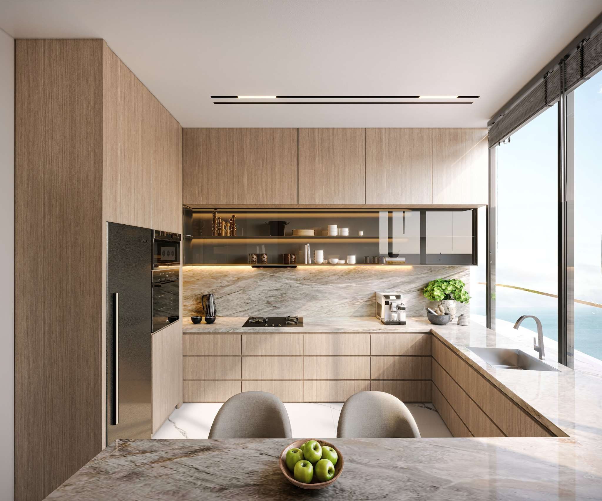 FashionTV Acacia kitchen and living interior