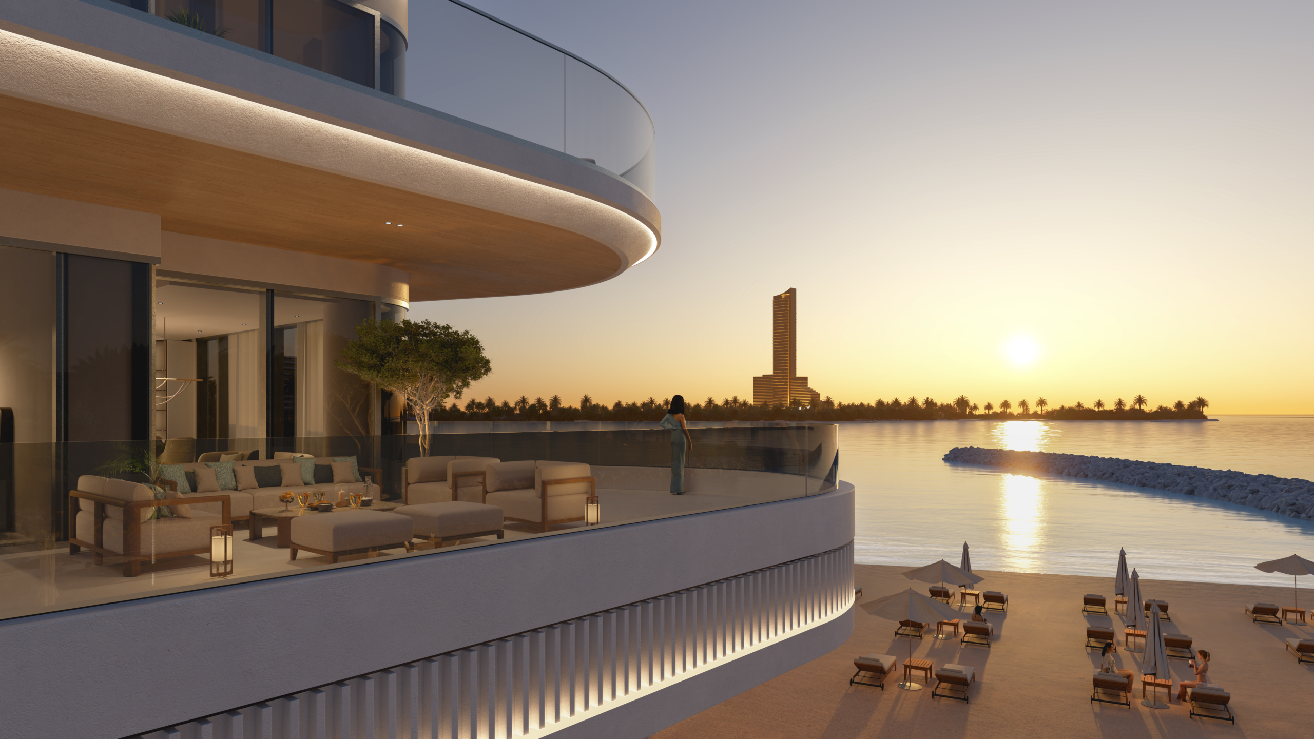 Fortune Bay Residences private beach and balcony view