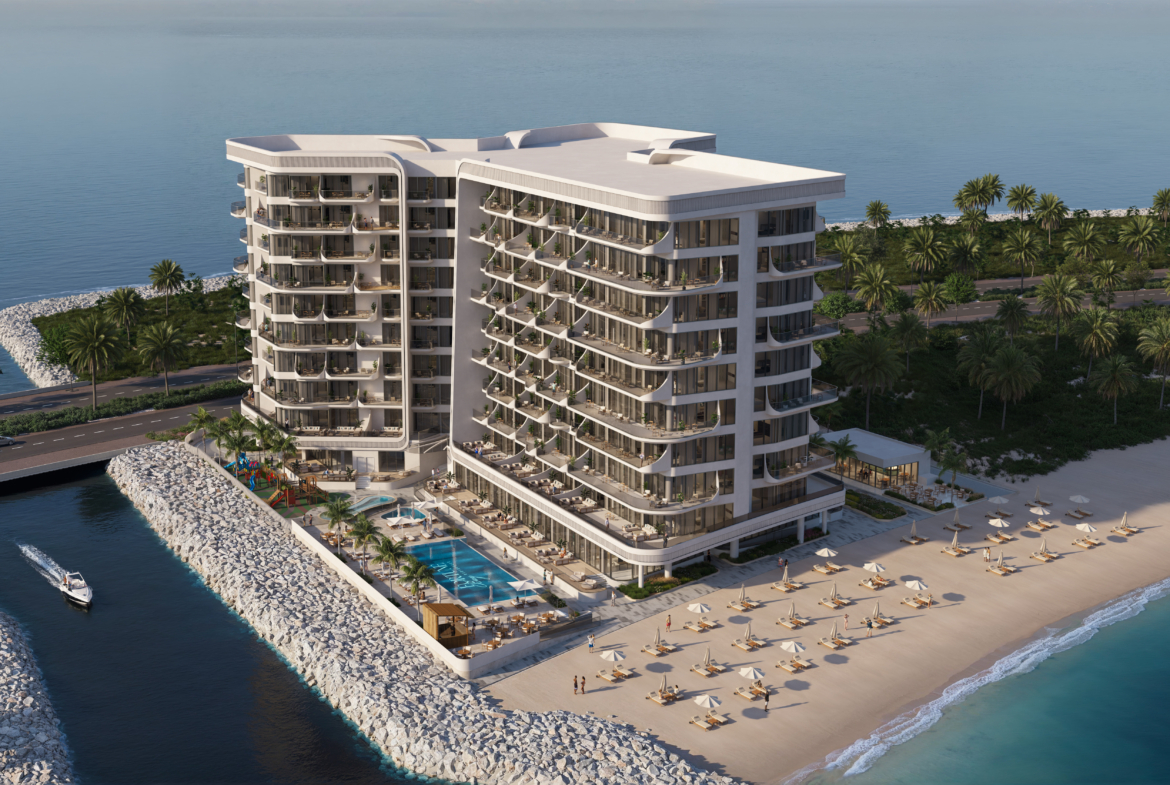Fortune Bay Residences private beach aerial view