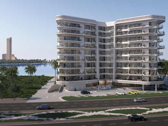 Fortune Bay Residences exterior on Al Marjan Island