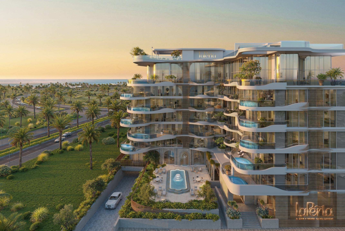 Exterior render of La Perla on Al Marjan Island, view 5