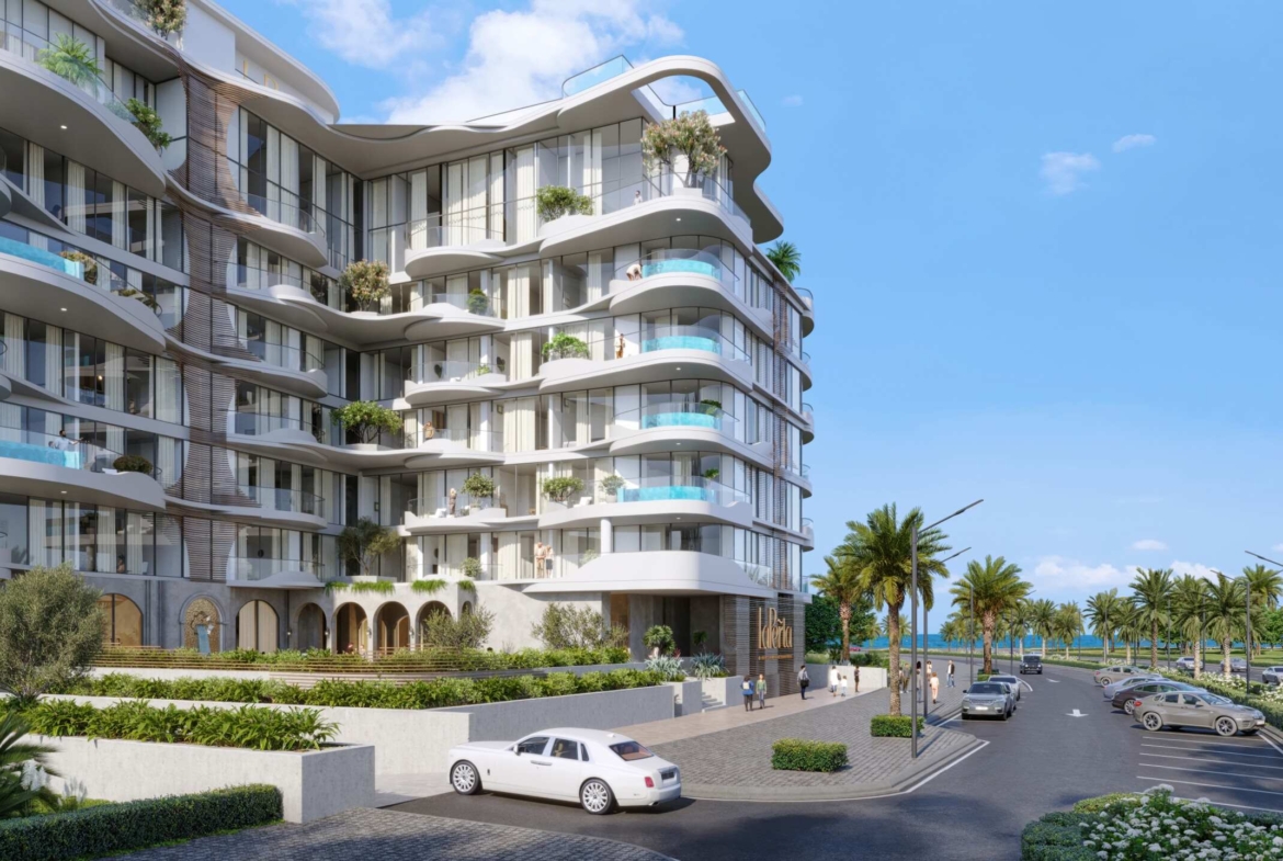 Exterior render of La Perla on Al Marjan Island, view 6