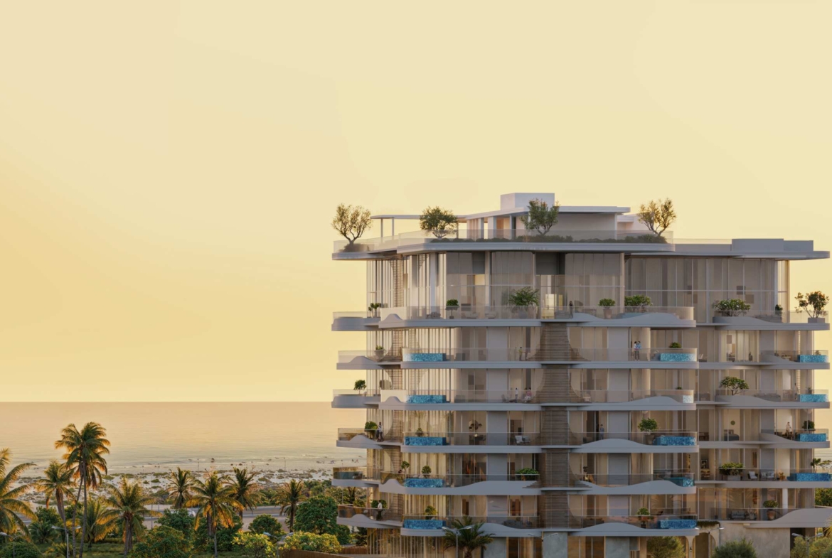 Exterior render of La Perla on Al Marjan Island, view 7