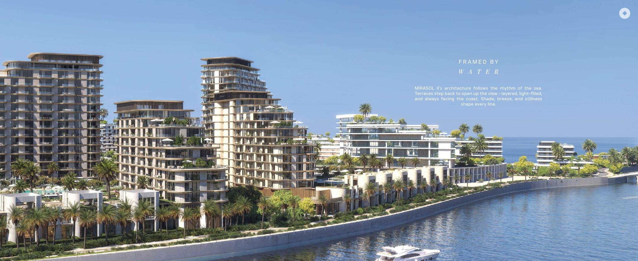 Mirasol II harbour frontage Mirasol II residences along the North Harbour waterfront