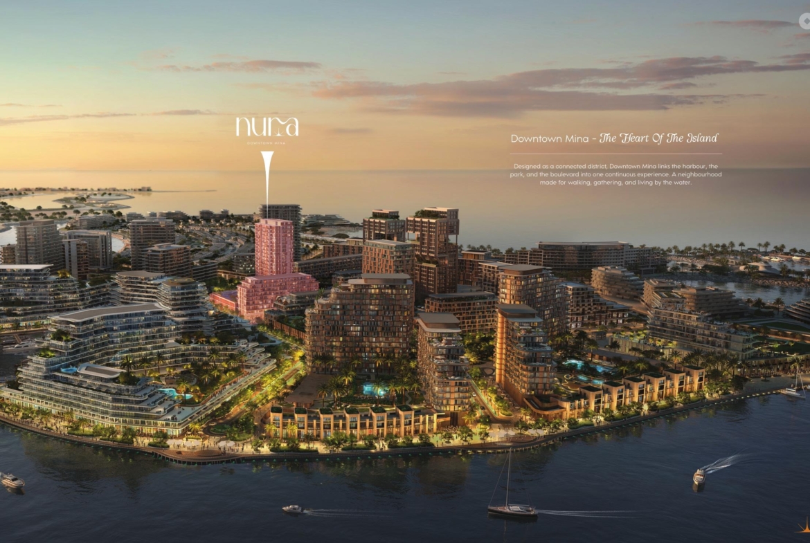 Nura Downtown Mina waterfront masterplan rendering
