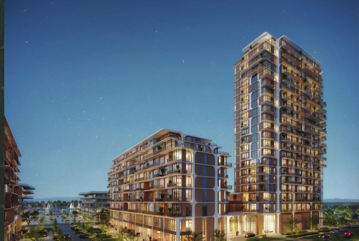 Nura towers night exterior rendering