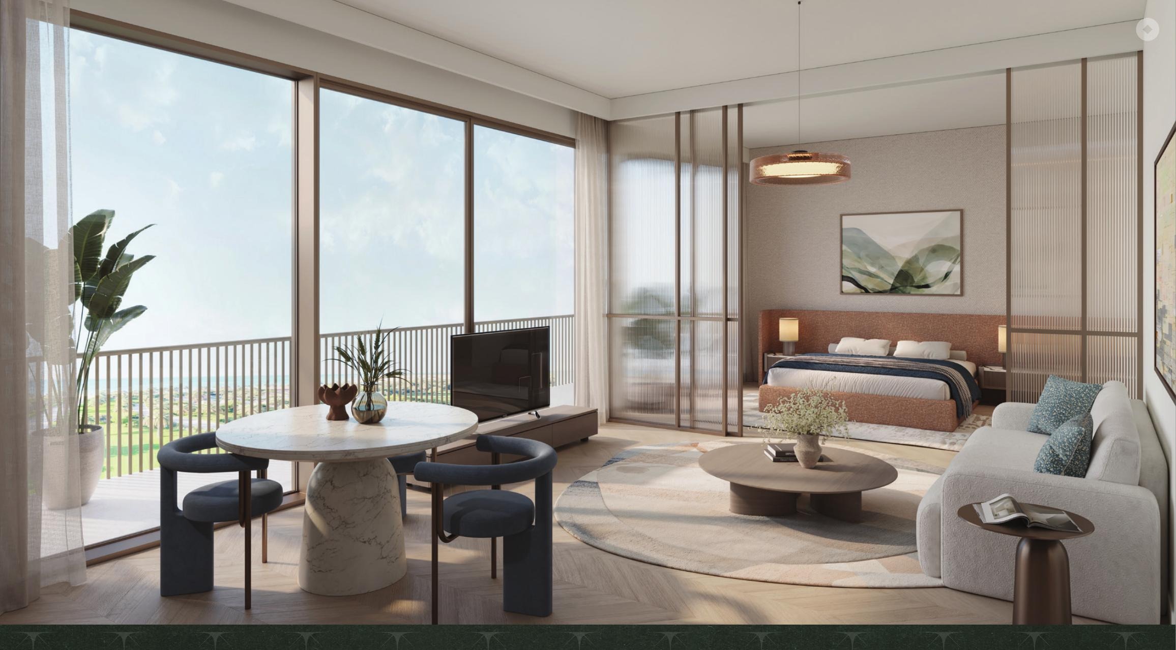 nura-09-apartment-living-room Nura Residences at Downtown Mina, Ras Al Khaimah