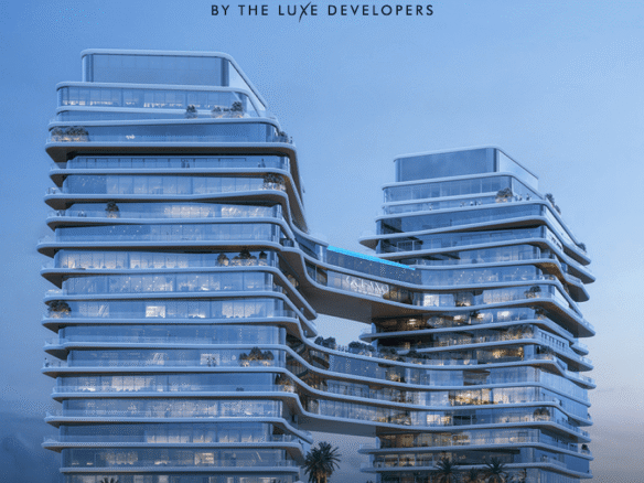 Oceano twin-tower waterfront development on Al Marjan Island