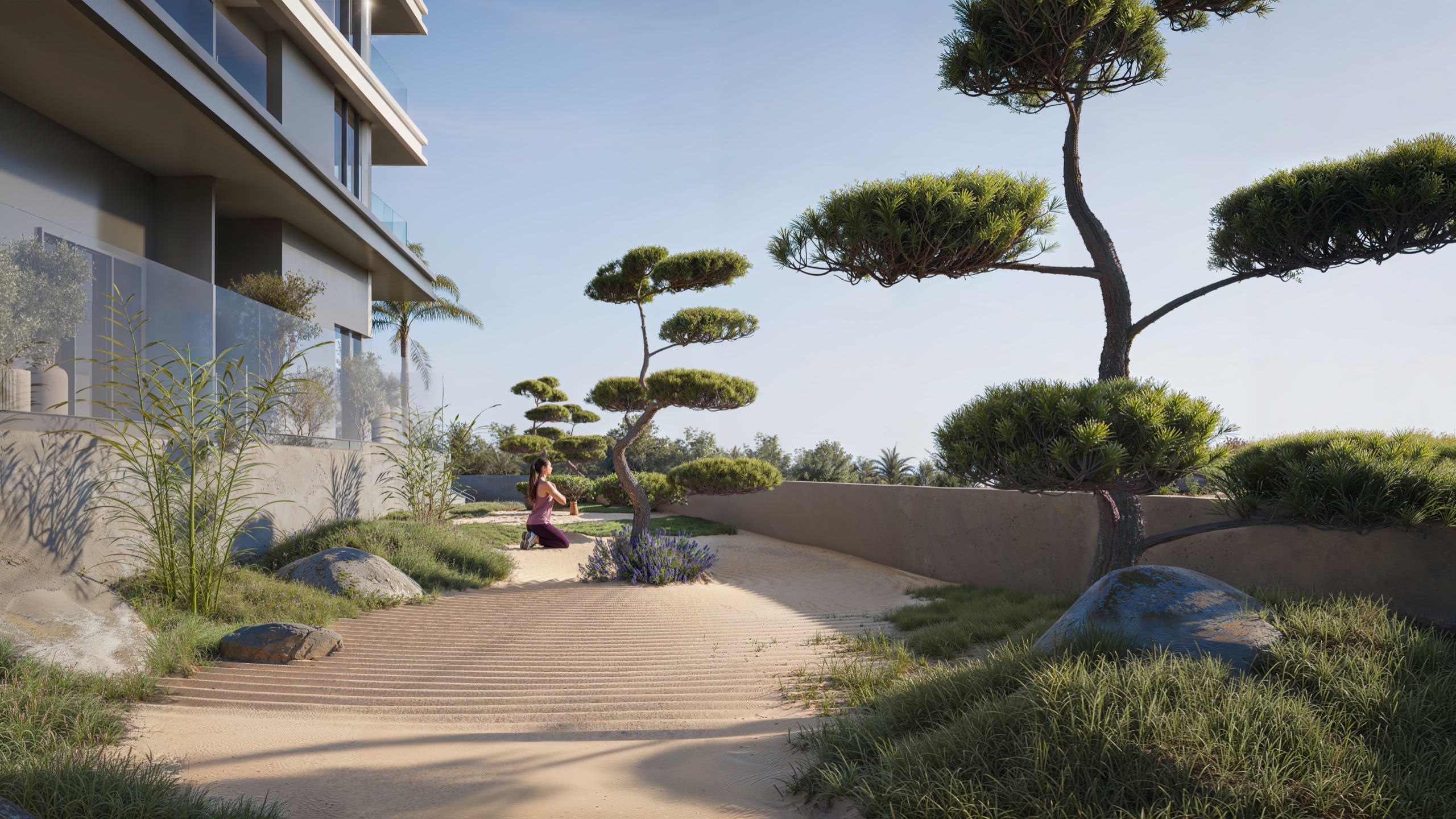 Landscaped sky garden at One RAK Central