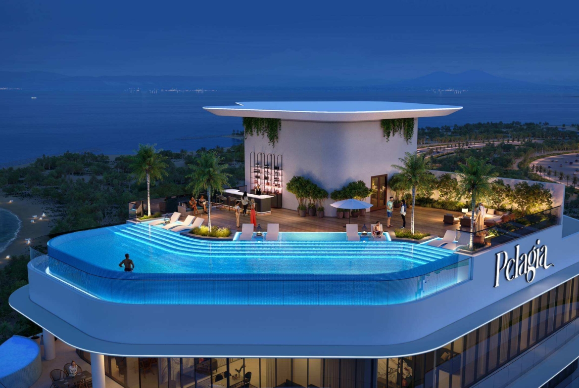 Exterior render of Pelagia on Al Marjan Island, view 2
